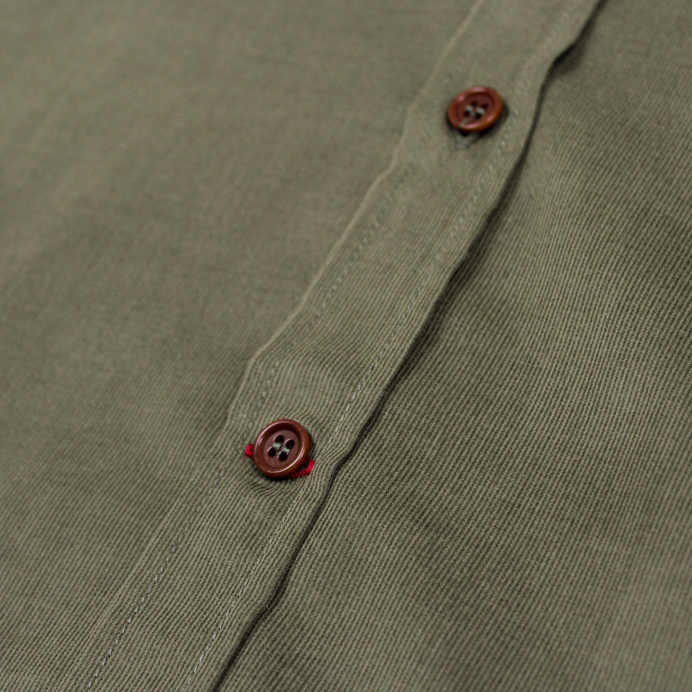 Mercante Babycord Shirt Saggio Green - Merchant Menswear