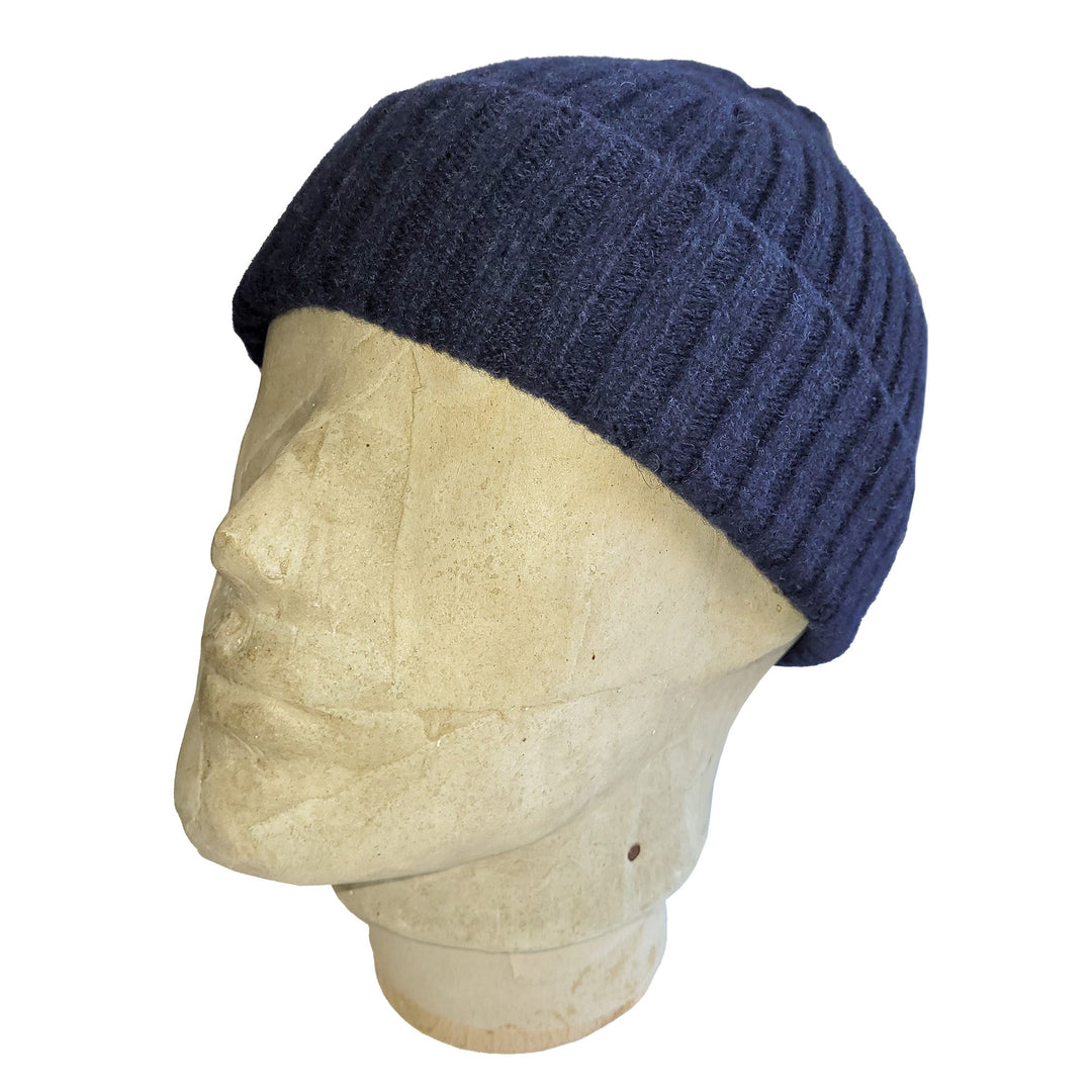 Ribbed Lambswool Beanie Niagara - Merchant Menswear