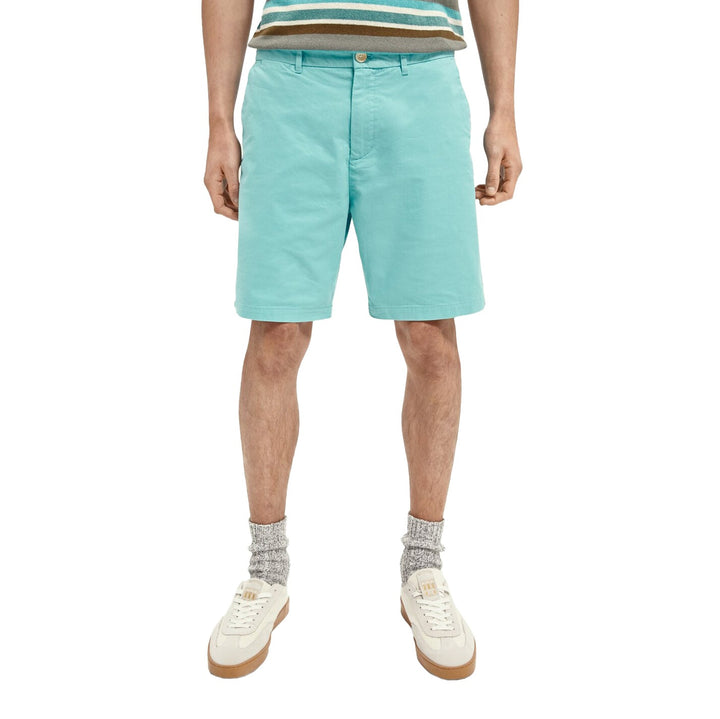 Stuart Pima Cotton Shorts Azure - Merchant Menswear