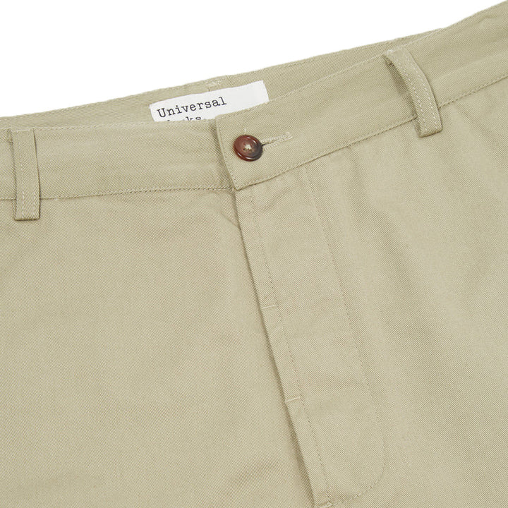 universal works Twill Military Chino Stone Front Detail Image